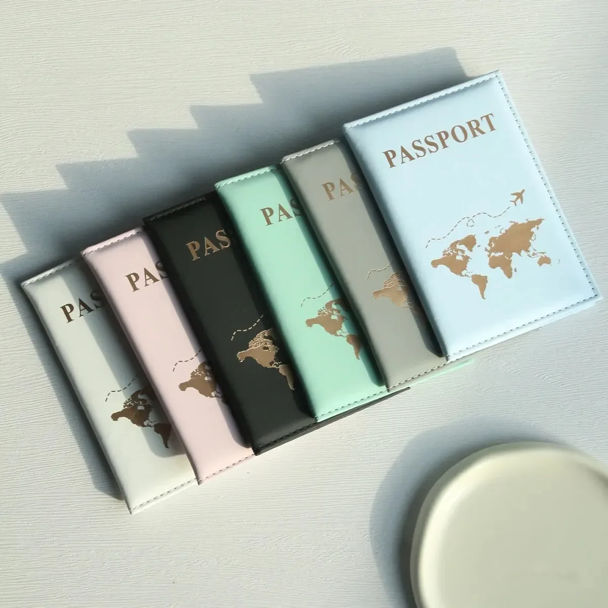 couverture de passeport, porte-passeport, organisateur de carte du monde, étui de protection pour cartes, porte-carte de crédit, document d'identité, portefeuille pour passeport
