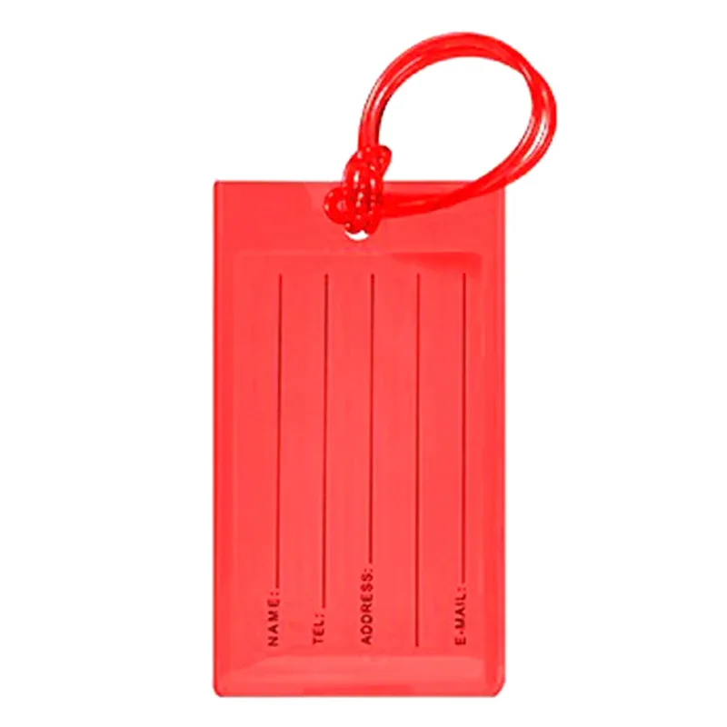 étiquette bagage pvc transparent couleur varies voyage identification valise information nom téléphone adresse email lot cinq pièces