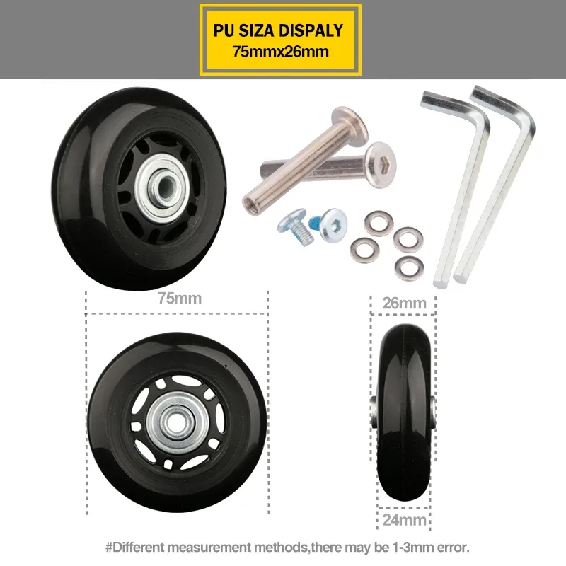 roues de valise 1 paire d'axes de remplacement pour valises roues de rechange de luxe outil de réparation de luxe roulettes