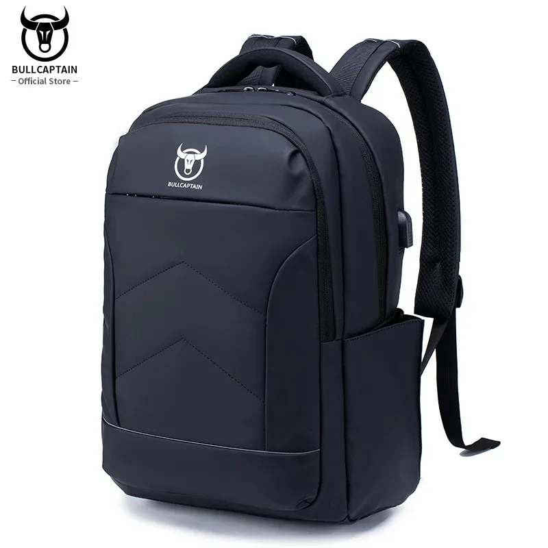 BULLCAPTAIN-Sac à Dos Multifonction pour Homme, Chargement USB, Mode Business, Décontracté, Voyage, Antivol, Étanche, Ordinateur Portable 15.6 Pouces