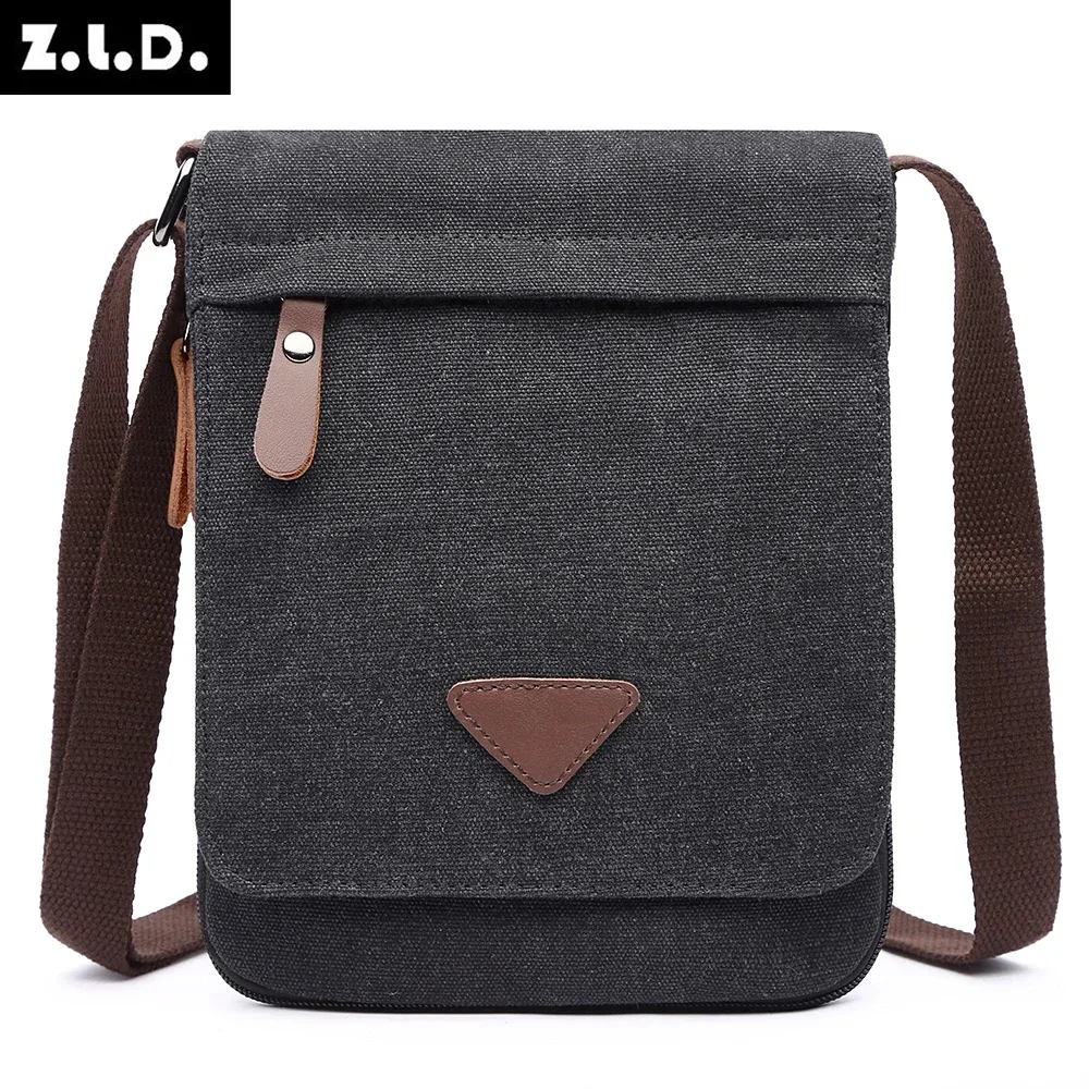 mini sacs à bandoulière en toile pour hommes, sacoches de couleurs unies, tissu solide, style vintage, nouveau design 2021