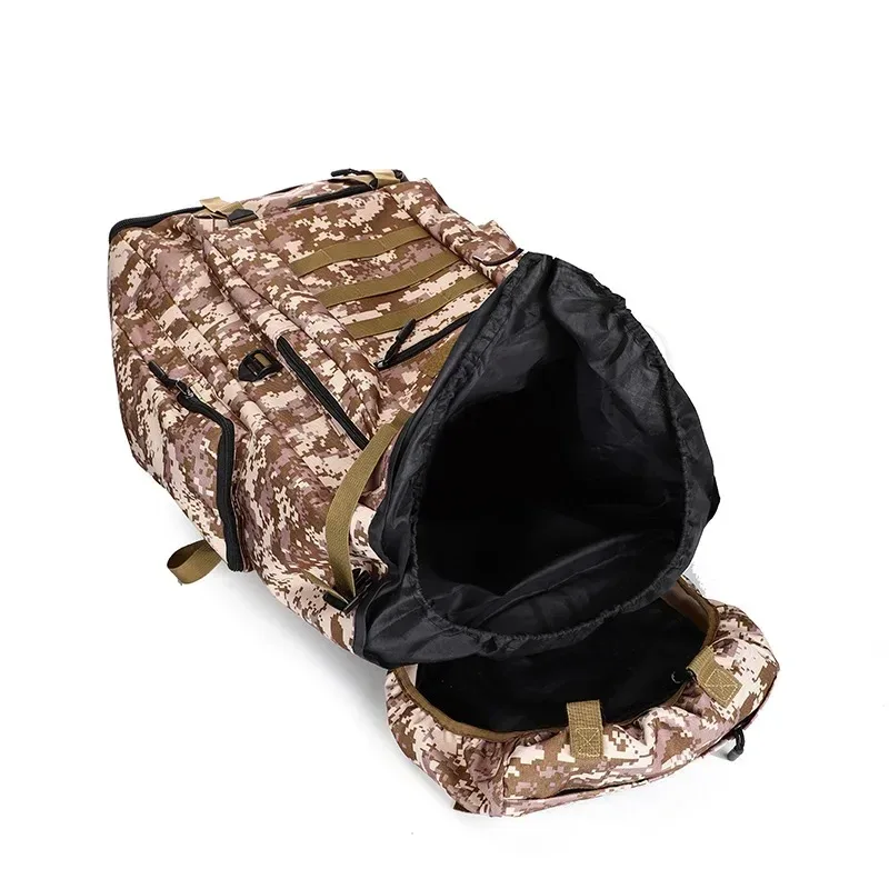 sac dos oxford université camouflage noir gris jaunes activités plein air grande taille randonnée camping