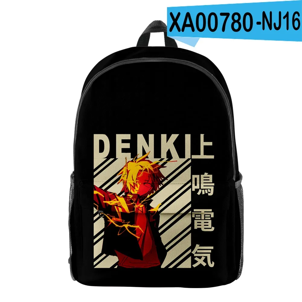luxe populaire denki kaminari élève bookbag cahier sacs à dos impression 3d oxford imperméable garçons/filles voyage sacs à dos