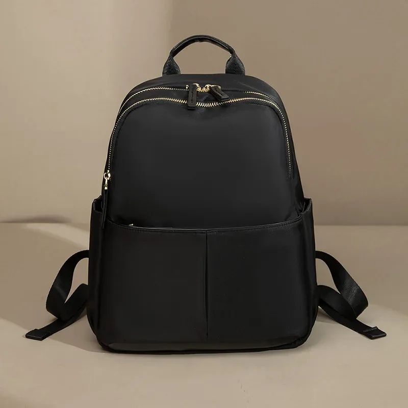 sac dos oxford universtitaire polyester beige bandoulière arquée fermeture éclair anti vol voyage femme journee ecole travail