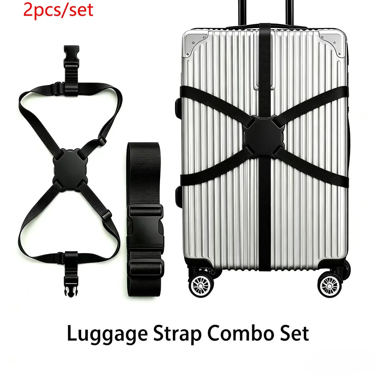 ceinture protection bagage polyester longueur réglable vert kaki rouge rose voyage affaires sécurité transport universel