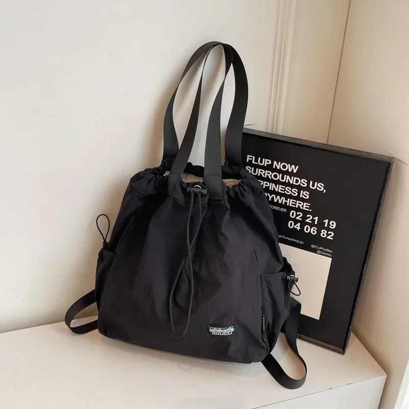 sac à mains femme sac à dos femme sac à dos voyage sacs à dos multifonctionnels pour femmes, en nylon, grande capacité, fourre-tout à bandoulière, seau à cordon de serrage, sac à dos de voyage