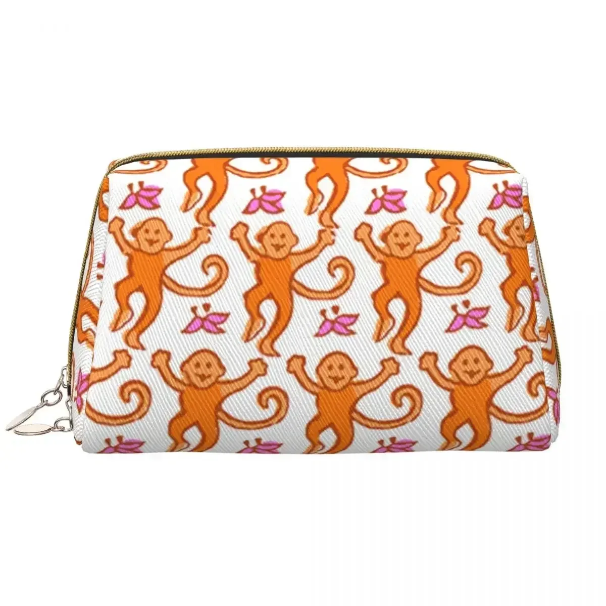 sac à cosmétiques de voyage personnalisé pour femme, rouleau preppy, singes, lapin, trousse de toilette et de maquillage, trousse de rangement de beauté pour dames