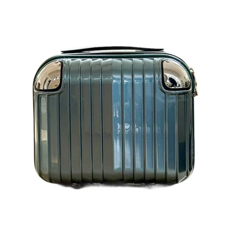 bagage à main léger de 14 pouces pour femmes, petite valise de cabine avec large poignée télescopique et organisateur de cosmétiques