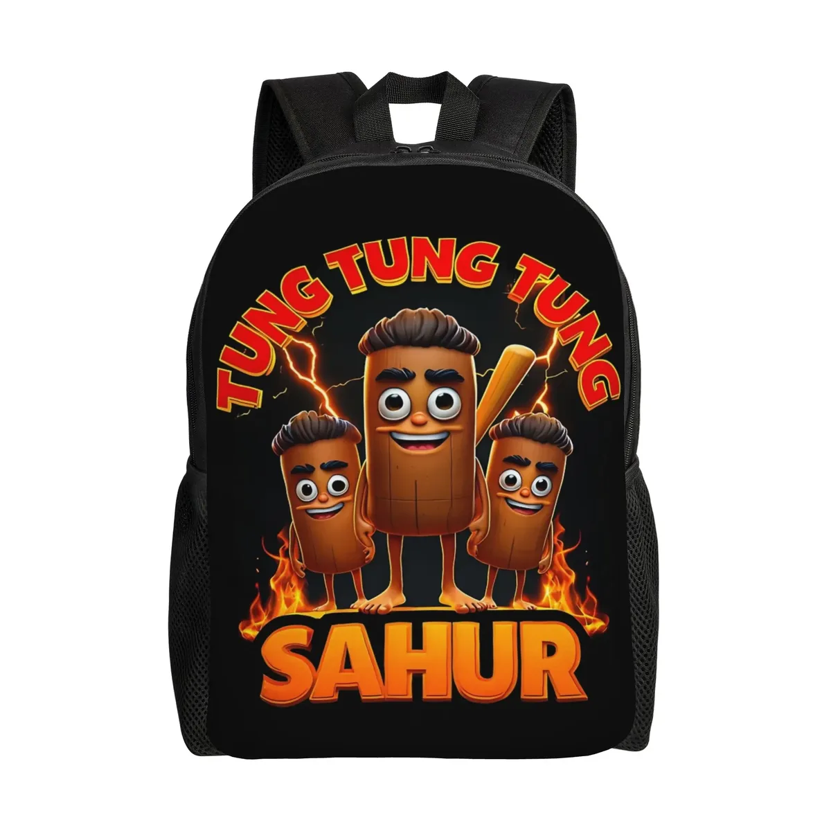 sac à dos tung tung tung sahur pour hommes et femmes, sac à dos décontracté pour le lycée, sac à dos en toile pour le collège, motif meme brainrot italien, cadeau