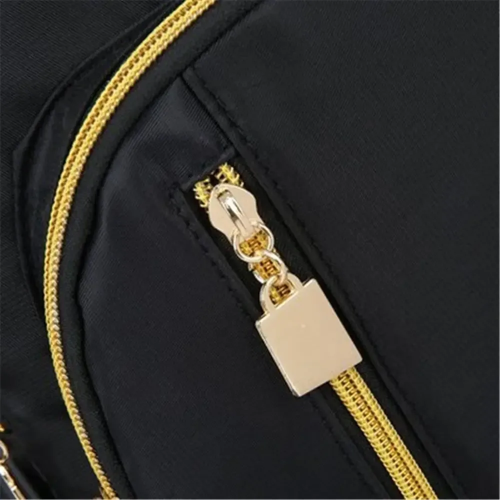 sac à dos mini multifonctionnel mignon pour fille noire, sac à bandoulière en oxford, sac de jour