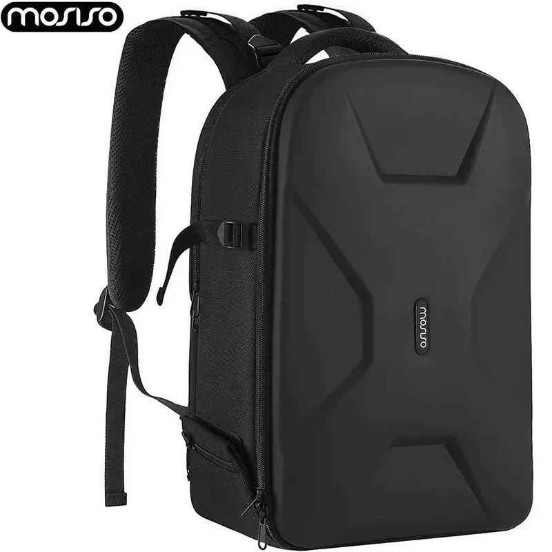 sac à dos pour appareil photo de photographie dslr, coque rigide étanche de 15 à 16 pouces avec support pour trépied et compartiment pour ordinateur portable canon/nikon/sony