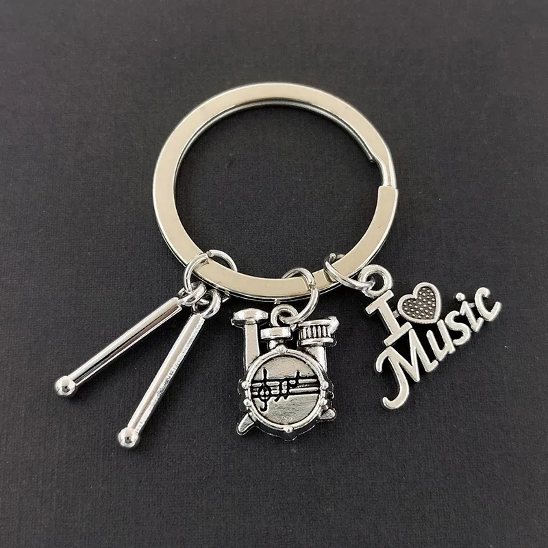 kit de pendentif de bande de sac à dos pour les amateurs de musique pop, porte-clés de batterie, porte-clés de sac à dos rock