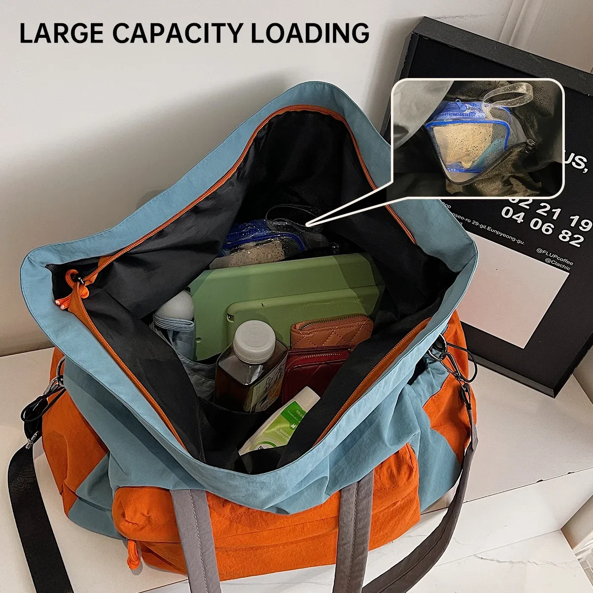 sac à bagages léger pliable pour femme, sac de sport à bandoulière extensible de grande capacité, sac de voyage portable pour courte distance, sac à bandoulière pour homme pour la randonnée et le camping