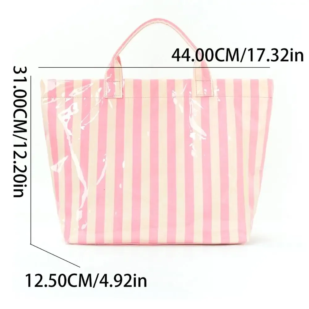 sac à main de voyage en polyester, design rayé, grande capacité, bagage à main, sac à bandoulière, valise de rangement pliable, accessoires de voyage