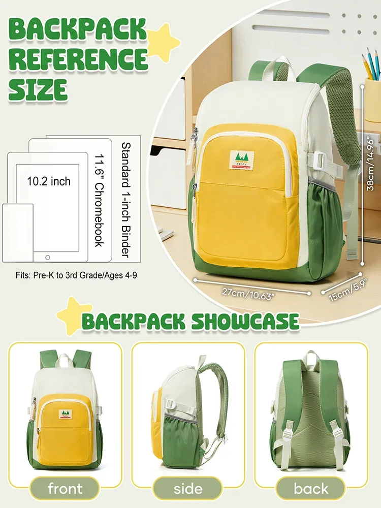 sacs d'école pour garçons, sacs à dos pour enfants de 3 à 10 ans, sacs à dos de voyage pour la maternelle et l'école primaire