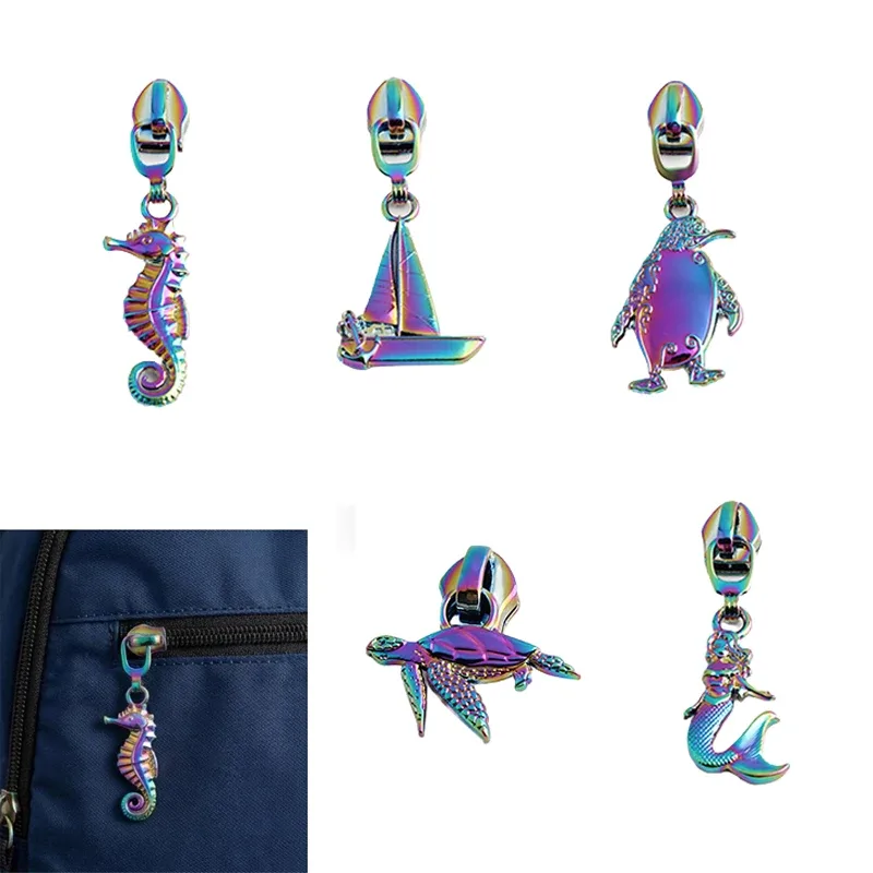 têtes de fermeture éclair arc-en-ciel, 5/10/20 pièces # 5 curseurs de fermeture éclair en nylon adaptés aux sacs à dos, aux sacs tissés, aux pièces de réparation et à la fabrication de portefeuilles en diy