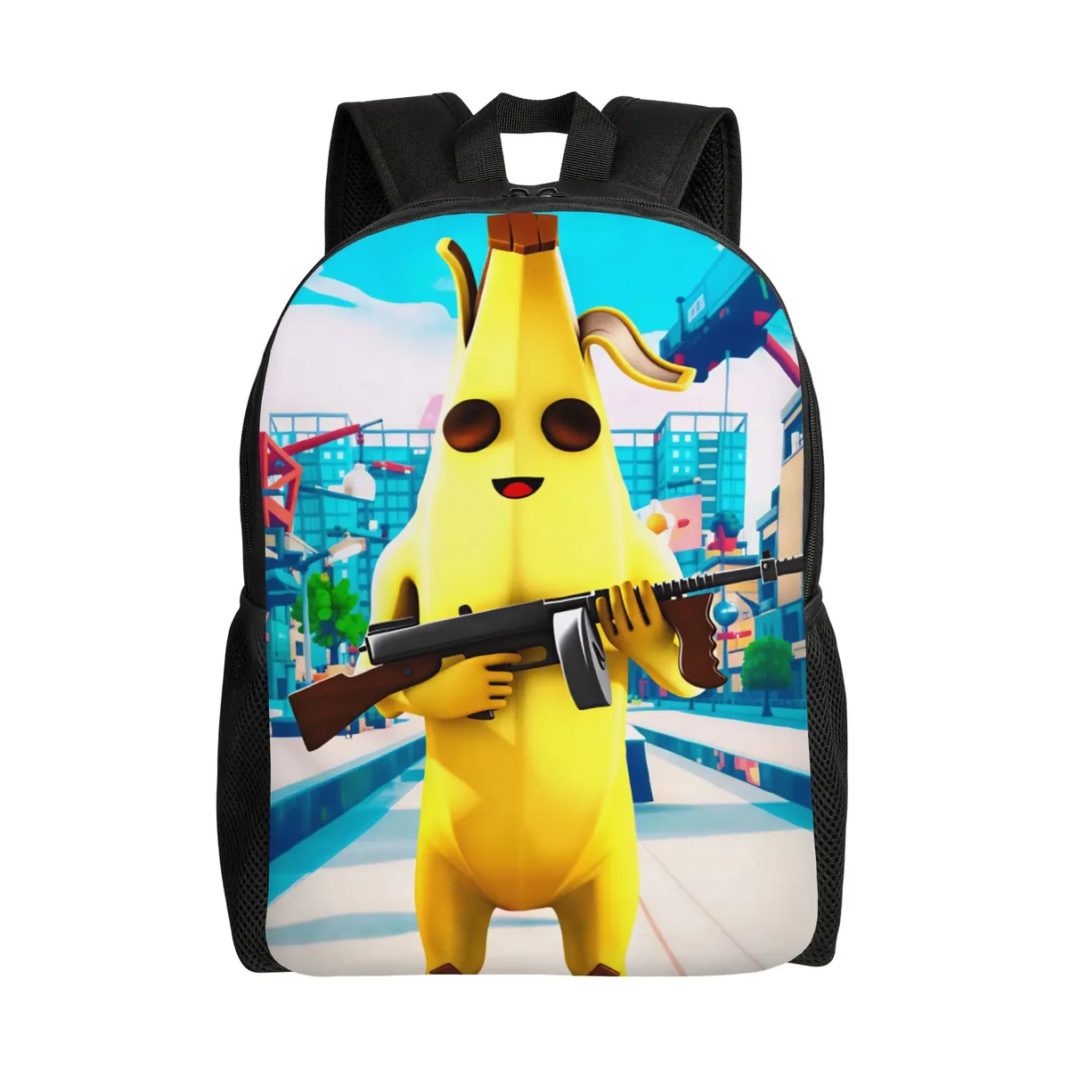 sac à dos peely victory royale banana, sacs à dos kawaii pour garçons et filles, sacs de randonnée souples pour lycée, sac à dos design