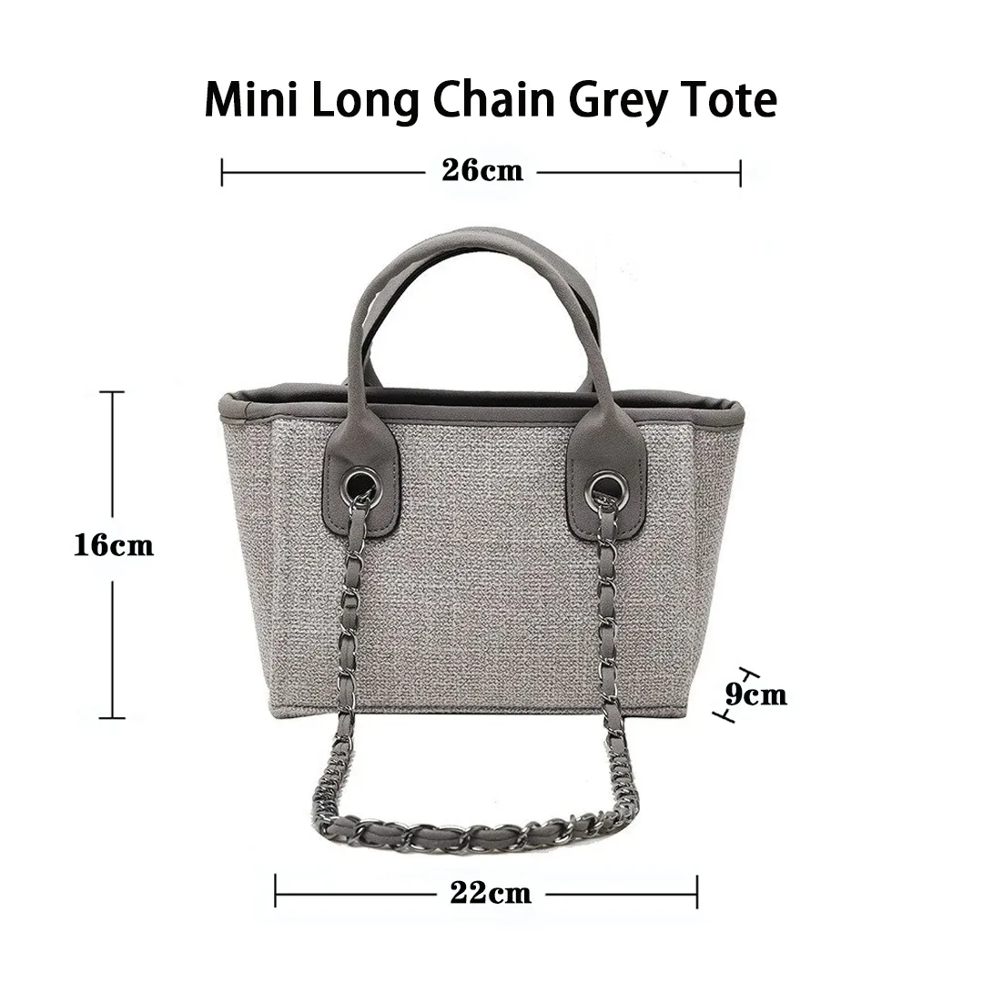 personnaliser monogramme sac fourre-tout grande maman mini toile sac à main sacs de voyage personnalisé chaîne sac à main rayure shopper épaule fourre-tout
