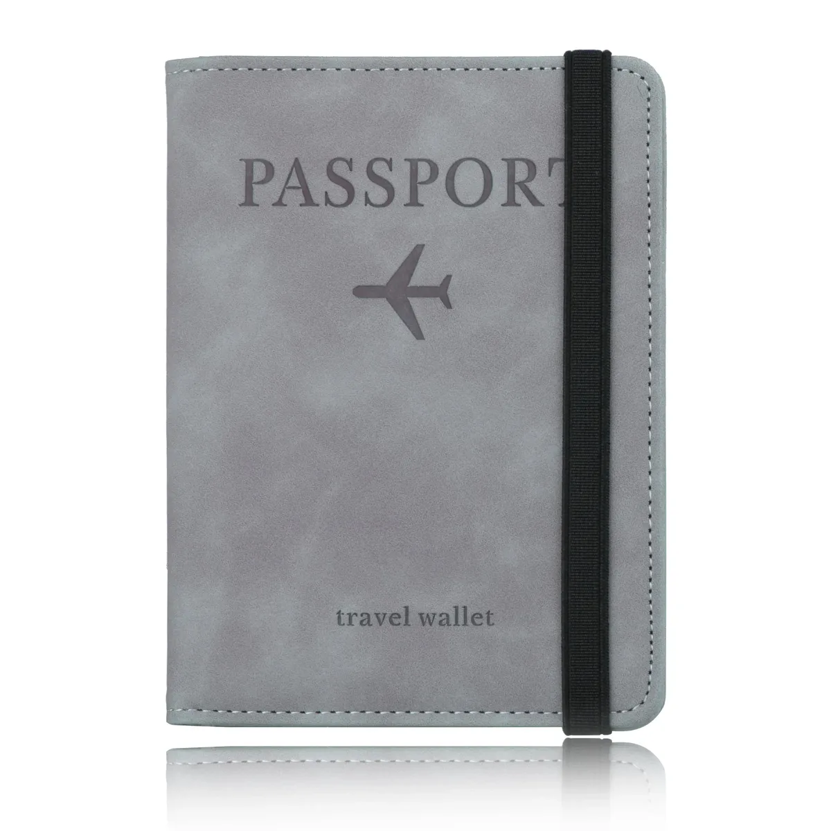 étui à cartes en cuir bloquant rfid, porte-passeport, portefeuille, accessoires de voyage pour femmes et hommes