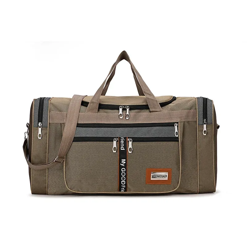 sac de voyage grande capacité, sac à main portable, bagage de transport en plein air, pratique, sacs de sport de week-end pour hommes, lettres aléatoires