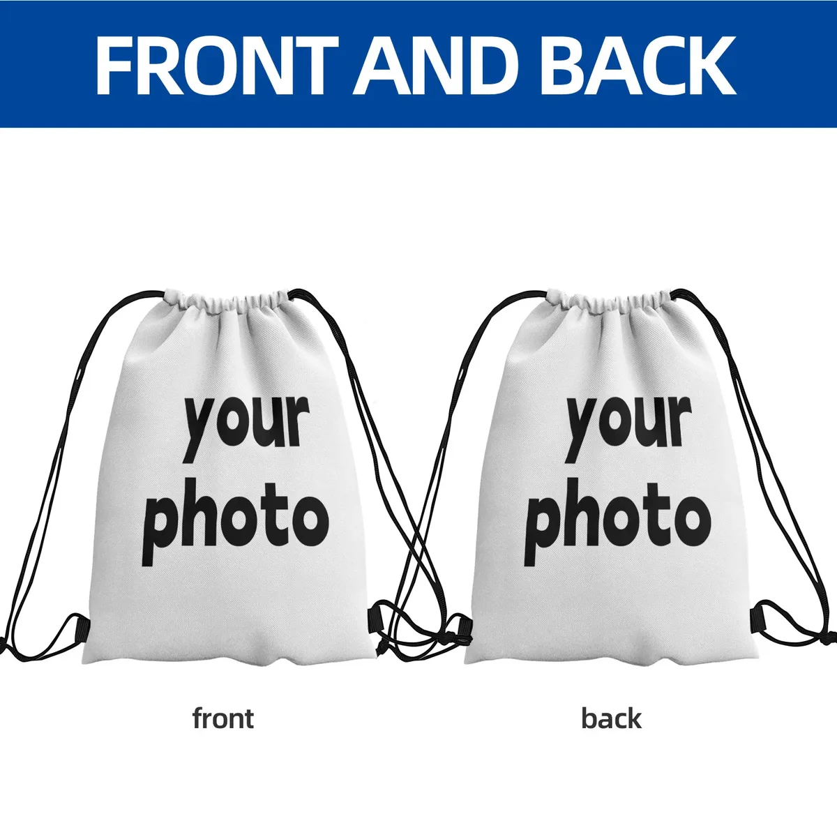 sac à cordon personnalisé avec impression d'image sur mesure, sac de sport pour le yoga, la natation, les sports, l'école, les étudiants, sac à dos décontracté pour tous les jours