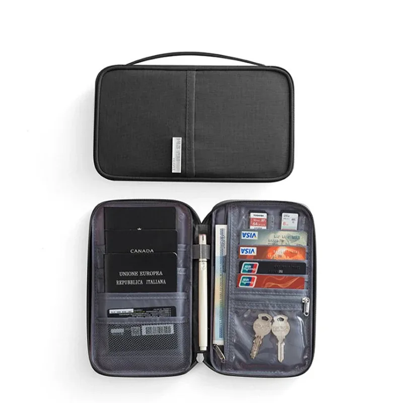portefeuille de voyage tendance, porte-passeport familial unisexe, accessoires de voyage, étui de rangement de documents étanche, sac d'identité, porte-carte de crédit