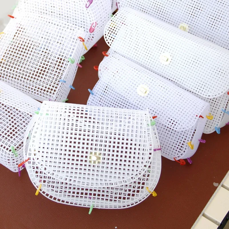 kit de tissage auxiliaire en maille plastique pour sac à bandoulière, tissu en maille plastique, matériau de couture et de tissage pour la fabrication de sacs diy