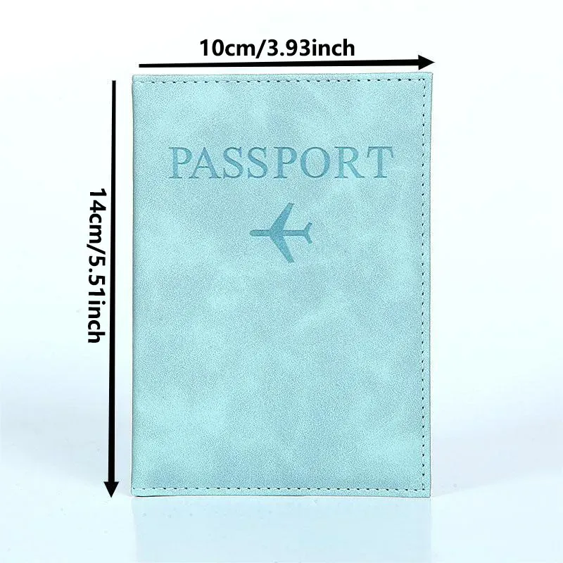 couverture de passeport en cuir pu pour hommes et femmes, étui de passeport de voyage avec carte du monde, organisateur-porte-carte de protection, couvertures de documents d'identité