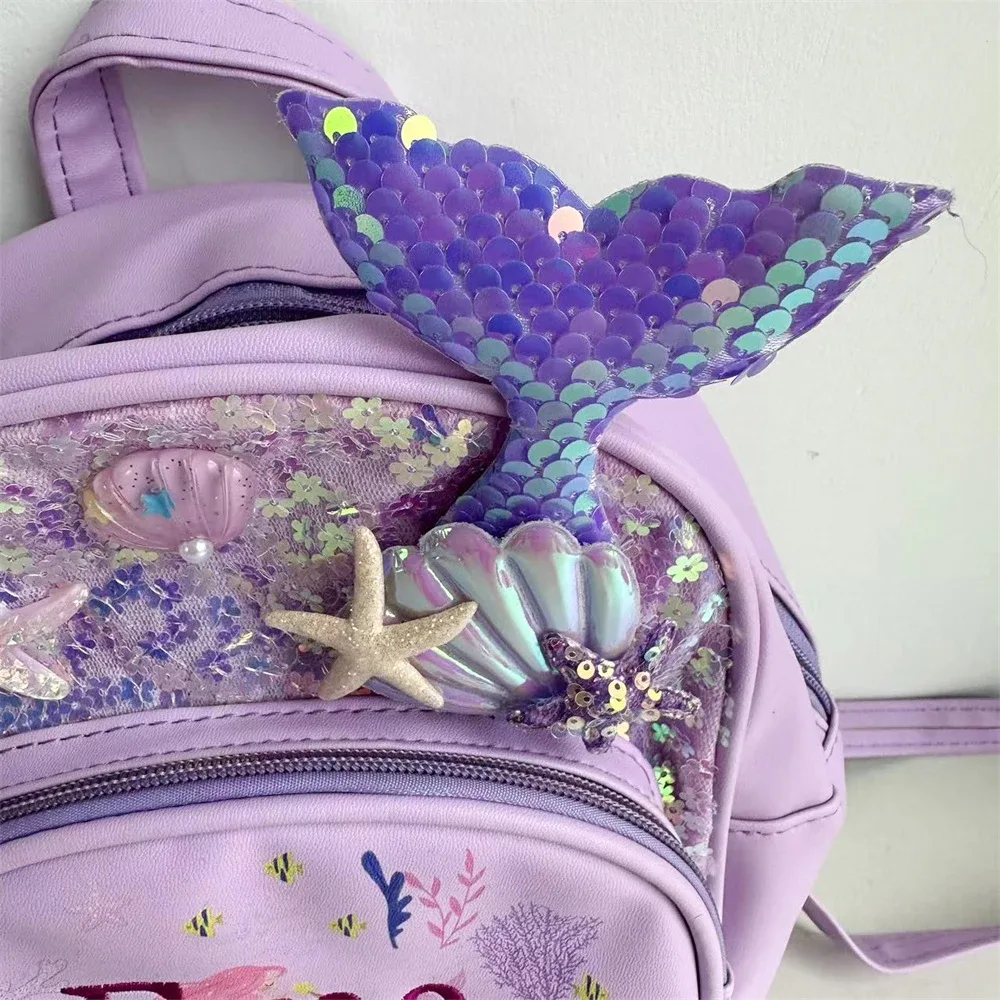 sac à dos princesse à paillettes personnalisé, nom personnalisé, nouveau petit sac d'école pour enfants, sacs à dos de collation de voyage en plein air pour bébés filles