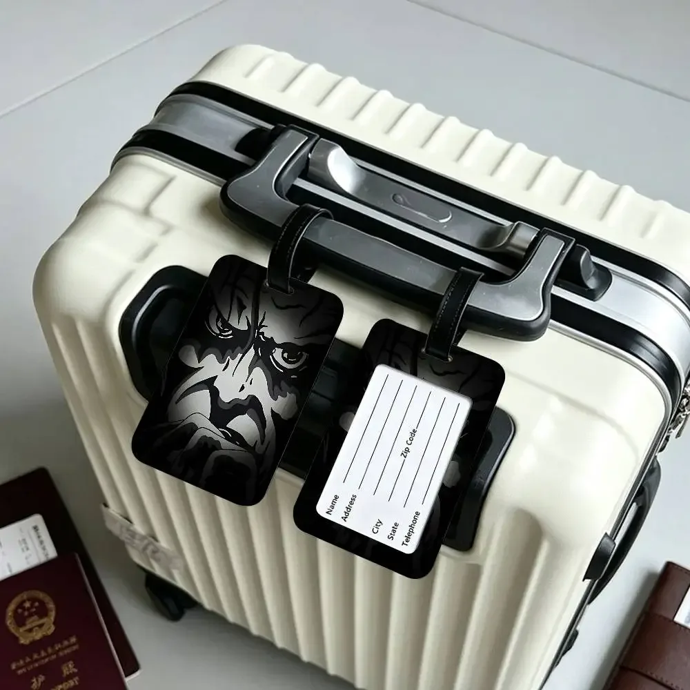 étiquette d'identification de bagage anti-perte en pvc hot band b-bohse o-onkelz, porte-carte d'information amovible, étiquette de bagage de voyage
