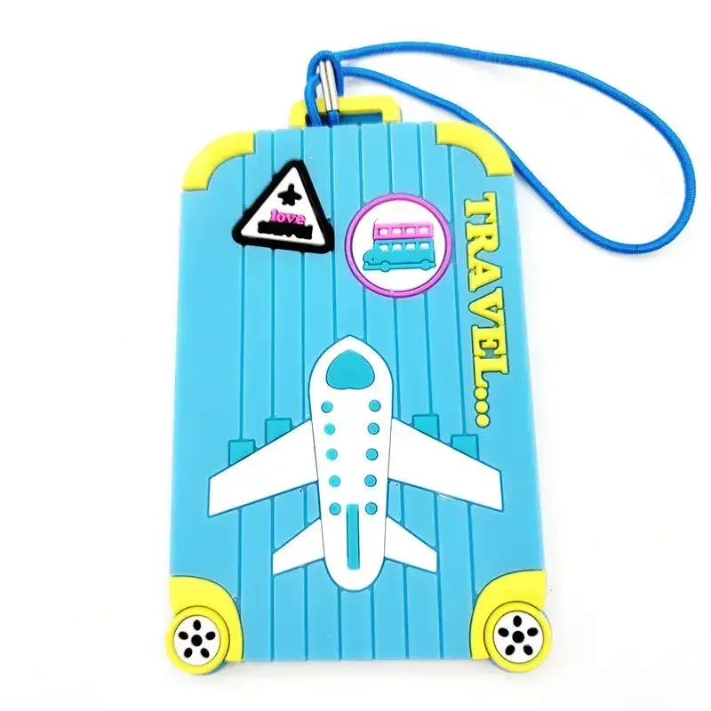 nouvelles étiquettes de bagages, accessoires de voyage, étiquettes de valise en silicone, étiquettes d'identification pour bagages de voyage et de ski, carte d'embarquement, passeport