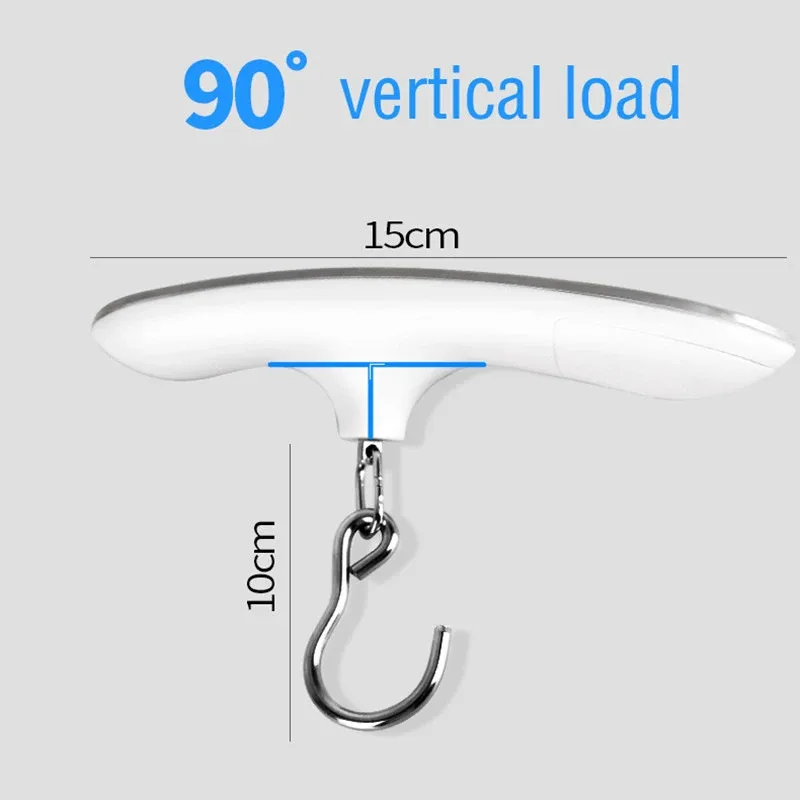 petite balance portable avec écran lcd numérique, 110lb/50kg, valise électronique suspendue pour bagages, pesée de voyage, balance de pêche