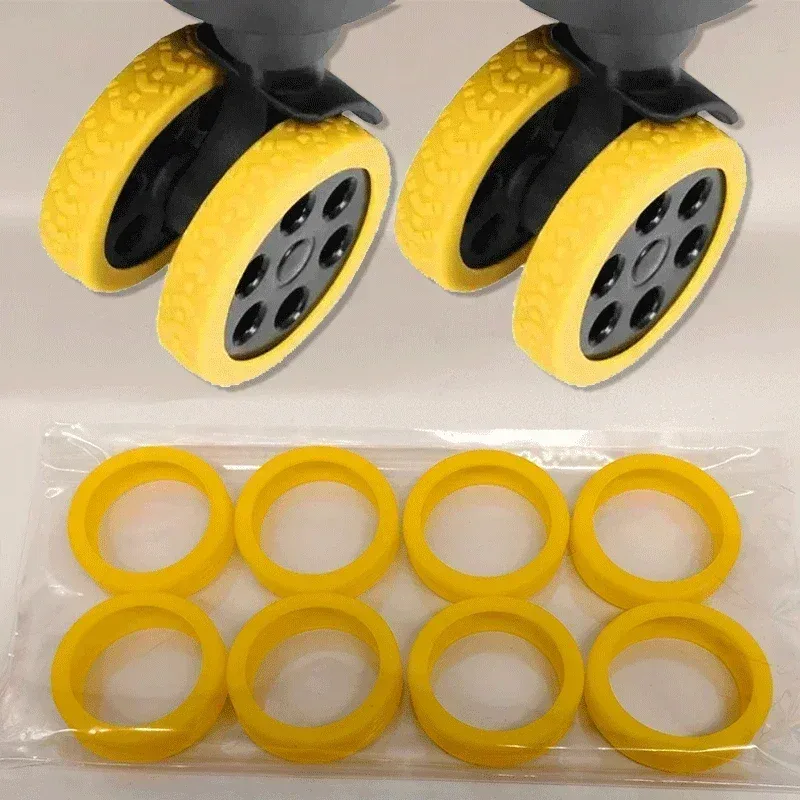 2-24pcs luggage wheels protector silicone wheels caster shoes travel luggage suitcase reduce noise wheel guard cover accessories