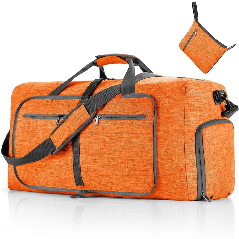 sac de voyage pliable pour homme 65l, sac de sport de voyage d'extérieur avec compartiment à chaussures, sac de nuit pour homme et femme, sac à main