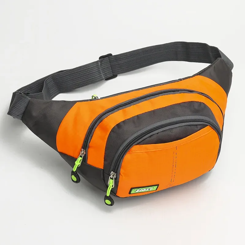 sac de taille de voyage à fermeture éclair, sac à bandoulière pour sports de plein air, étanche, mode, grande capacité réglable pour hommes et femmes