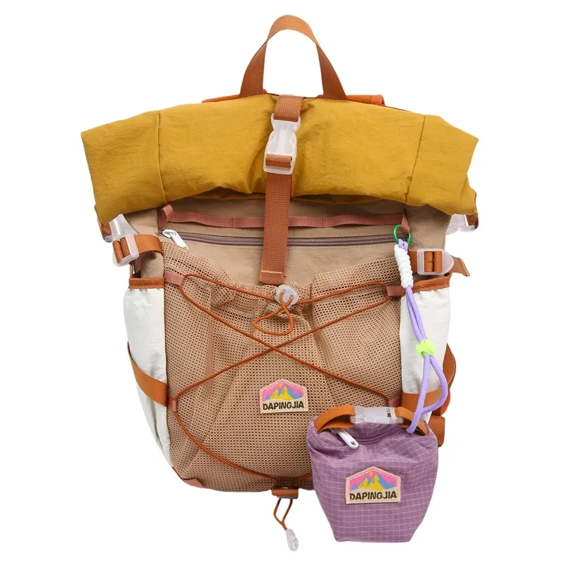 sac à dos de randonnée résistant à l'eau, sac de camping léger, voyage alpinisme, sac d'école pour étudiants, sacs à dos roses 2025