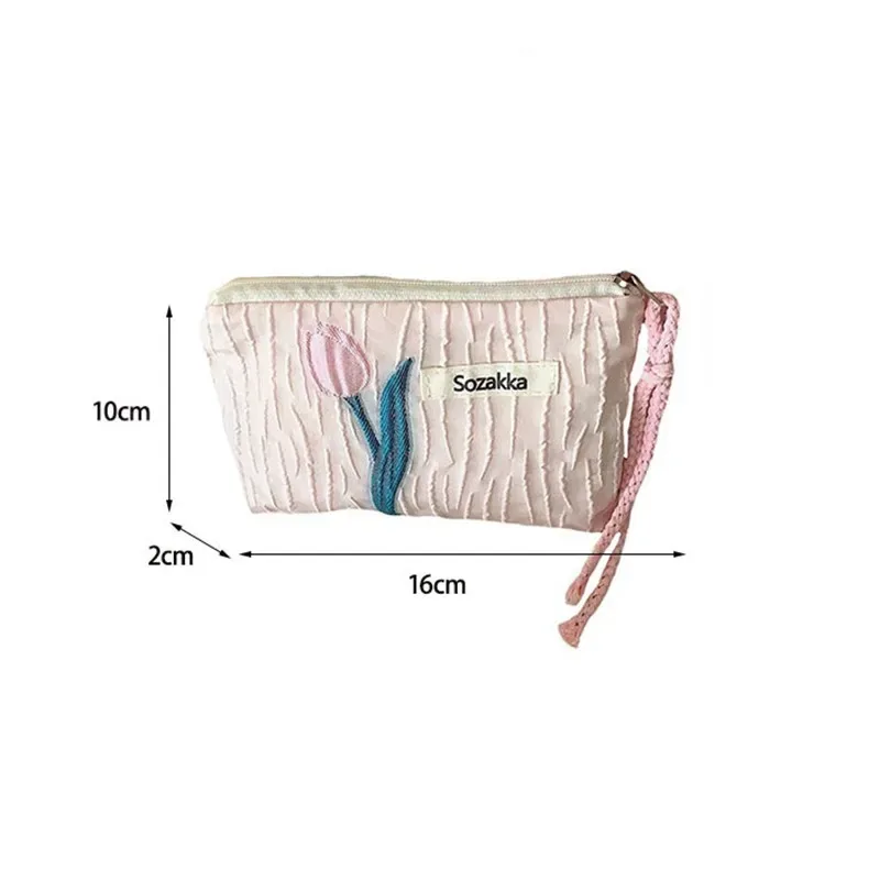 sac de rangement floral kawaii pour femmes, sac à main de voyage, sac à cosmétiques, sac à rouge à lèvres, porte-monnaie, sacs à main de maquillage mignons, portefeuille, étuis à crayons, sac en poudre
