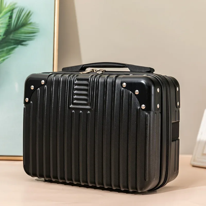 mini valise cosmétique étanche à la main pour enfants, valise d'embarquement légère, trousse de maquillage, 14"