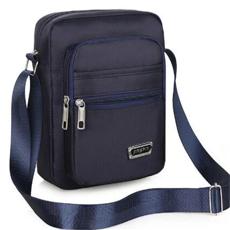 2025 hommes sac à bandoulière en nylon sac de messager décontracté en nylon poche à glissière sac à main mode fourre-tout voyage mâle sacs à bandoulière nouveau