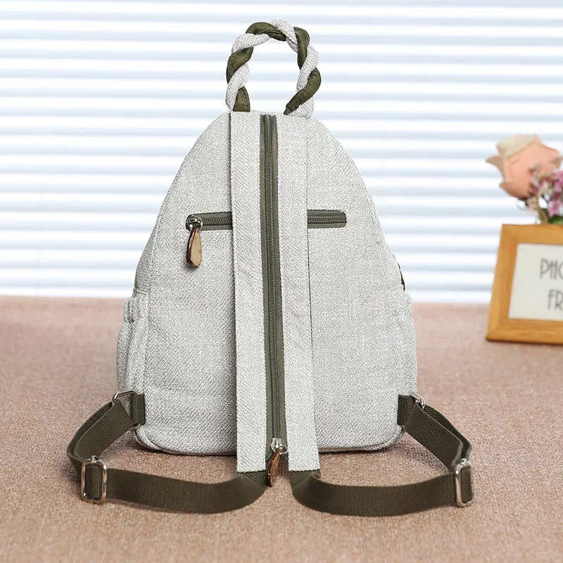 sac à dos de voyage motif aliments 3d pour femmes, sac à dos en lin de haute qualité, sac à dos de luxe pour filles, joli style, mode féminine