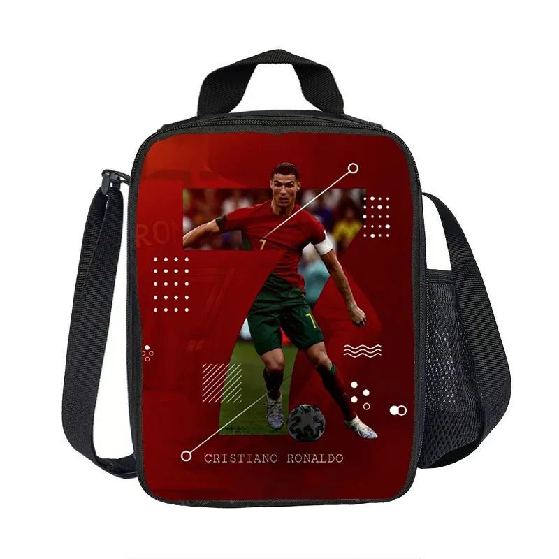 sac isotherme ronaldo cr football star, sacs à déjeuner isolés, conteneur à déjeuner, sac fourre-tout étanche, boîte à déjeuner, sacs de rangement pour aliments sportifs