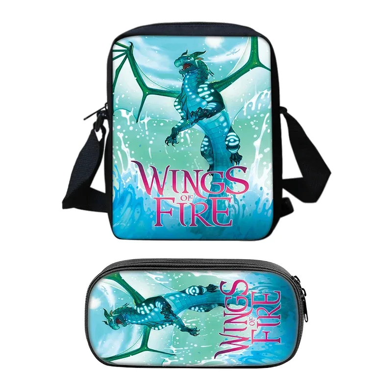 ensemble de sacs de téléphone wings of fire, sac à bandoulière avec sac initié, étui à crayons, boîte à crayons pour étudiants, meilleur cadeau, 2 pièces