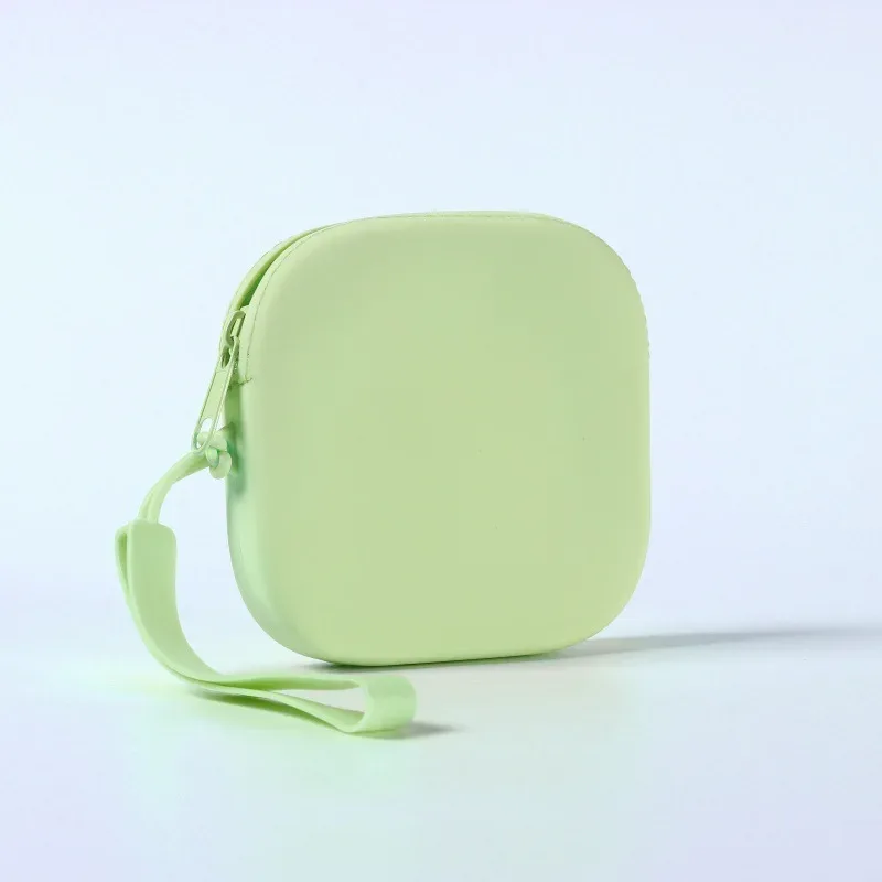 pochette de rangement en silicone, sac à cosmétiques à fermeture éclair, matériau en silicone souple, cadeau multicolore pour bricolage