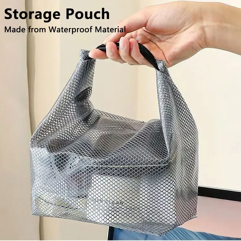 sac de rangement imperméable en maille pour vêtements de sport, natation, salle de bain, grande capacité, avec cordon de serrage, pour hommes et femmes, sac de toilette d'extérieur