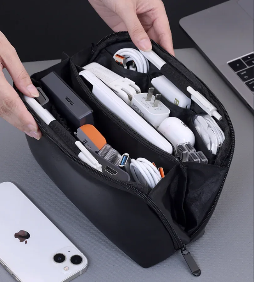 nouvelle trousse de rangement portable usb 2026 pour câbles, écouteurs, batteries externes et câbles de souris – grande capacité pour voyage