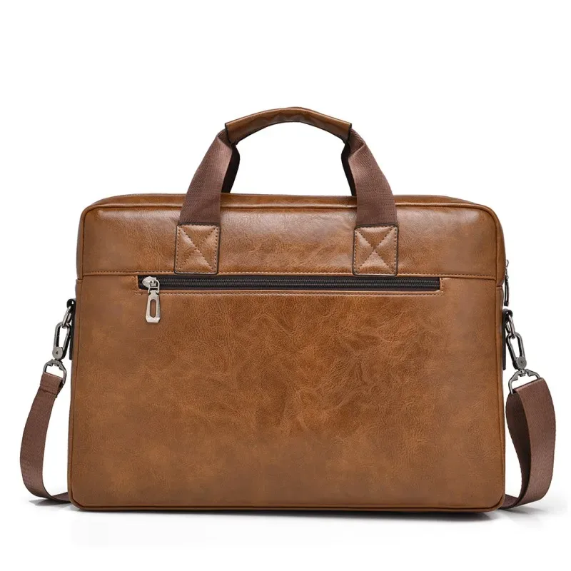 homme mallette d'affaires sac en cuir pu sac à bandoulière sacs de messager hommes bureau sacs à bandoulière pour ordinateur portable a4 fichier hommes sacs à main