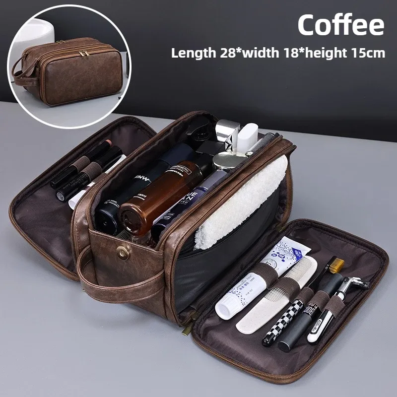 sac suspendu imperméable à plusieurs poches pour cosmétiques, trousse de toilette en pu pour femmes et hommes, sacs de voyage essentiels, sacs de maquillage, sac organisateur de lavage