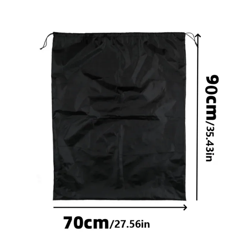 sac de rangement à cordon en tissu oxford de grande taille 94x120cm, adapté aux courses, aux vêtements, aux jouets, aux sacs anti-poussière et au rangement domestique (noir)