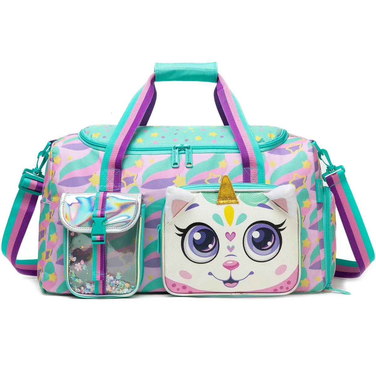 sac de voyage pour enfants, sac de sport pour filles, sac de nuit pour filles, sac de gym, sac de danse pour filles avec compartiment à chaussures