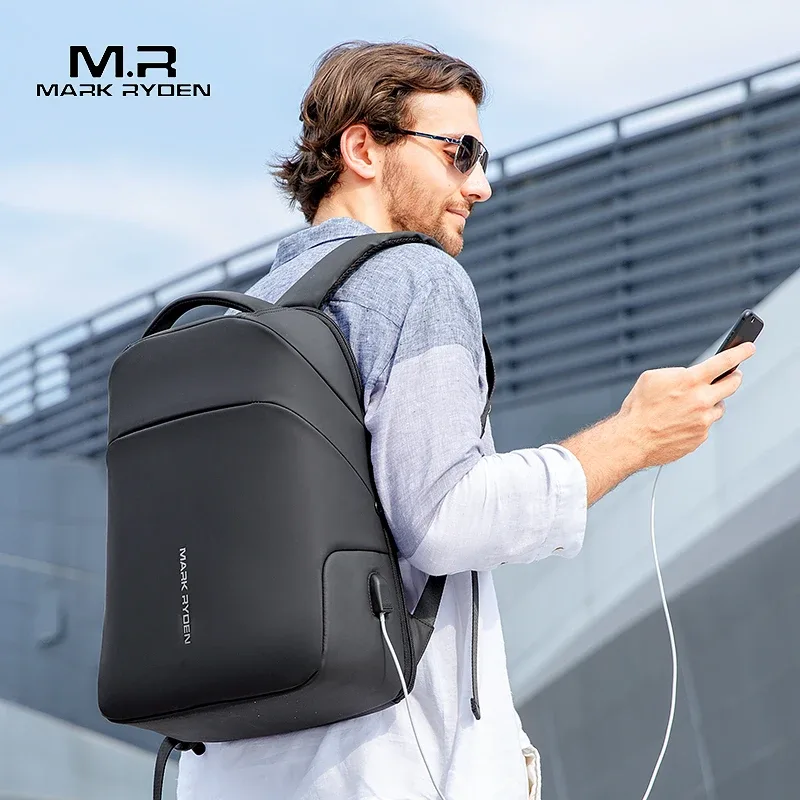 mark ryden anti-vol mode hommes sac à dos multifonctionnel étanche 15.6 pouces pochette d'ordinateur homme usb charge sac de voyage